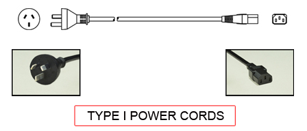 TYPE I Power Cords are used in the following Countries:
<br>
Primary Country known for using TYPE I Power Cords is the Argentina, Australia, China, New Zealand.
<br>Additional Countries that use TYPE I power cords are Fiji, Kiribati, Nauru, Papua New Guinea, Samoa, Solomon Islands, Tonga, Tuvalu, Uruguay, Vanuatu.

<br><font color="yellow">*</font> Additional Type I Electrical Devices:

<br><font color="yellow">*</font> <a href="https://internationalconfig.com/icc6.asp?item=TYPE-I-PLUGS" style="text-decoration: none">Type I Plugs</a> 

<br><font color="yellow">*</font> <a href="https://internationalconfig.com/icc6.asp?item=TYPE-I-CONNECTORS" style="text-decoration: none">Type I Connectors</a> 

<br><font color="yellow">*</font> <a href="https://internationalconfig.com/icc6.asp?item=TYPE-I-OUTLETS" style="text-decoration: none">Type I Outlets</a> 

<br><font color="yellow">*</font> <a href="https://internationalconfig.com/icc6.asp?item=TYPE-I-POWER-STRIPS" style="text-decoration: none">Type I Power Strips</a>

<br><font color="yellow">*</font> <a href="https://internationalconfig.com/icc6.asp?item=TYPE-I-ADAPTERS" style="text-decoration: none">Type I Adapters</a>

<br><font color="yellow">*</font> <a href="https://internationalconfig.com/worldwide-electrical-devices-selector-and-electrical-configuration-chart.asp" style="text-decoration: none">Worldwide Selector. All Countries by TYPE.</a>

<br>View examples of TYPE I power cords below.